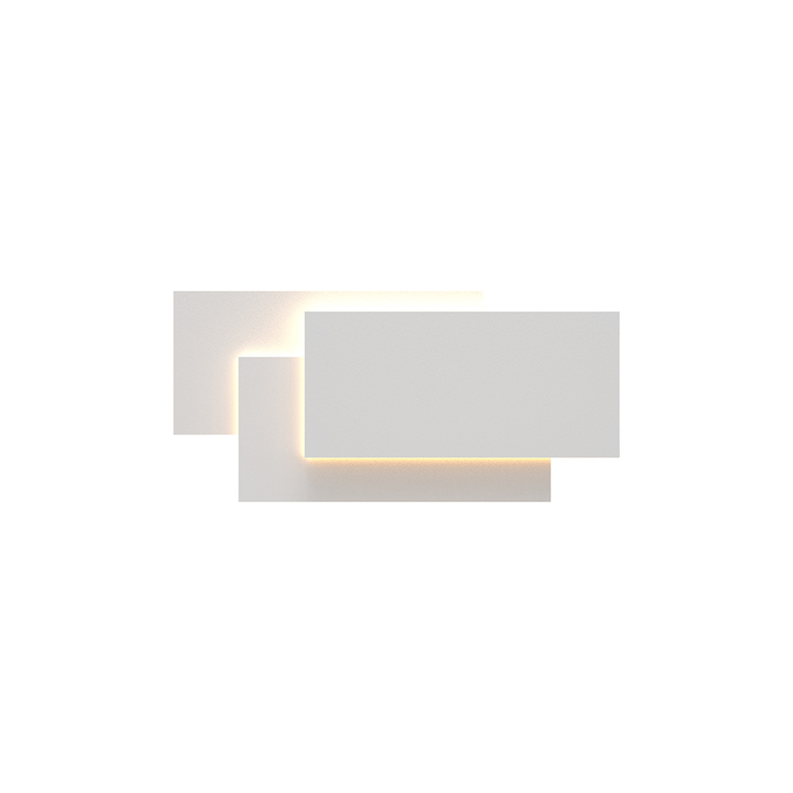 Mantra Tahiti 12W White Aluminium Rectangle Led Layered Wall Light - 3000K