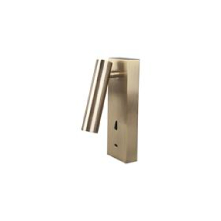 Mantra Tarifa III Antique Brass Switched Adjustable Led Bedside Reader Wall Light With Usb-C - 3000K