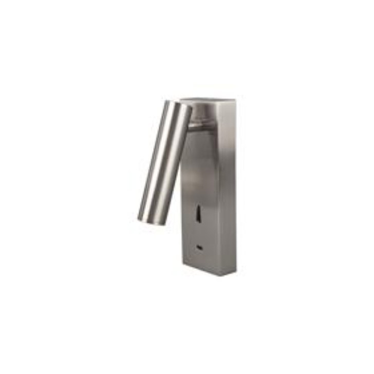 Mantra Tarifa III Satin Nickel Switched Adjustable Led Bedside Reader Wall Light With Usb-C - 3000K