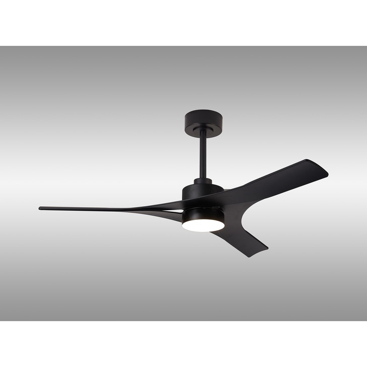 Mantra Thai Semi-Flush Black Led Ceiling Fan Light Complete WIth Remote Control - 2700-5000K