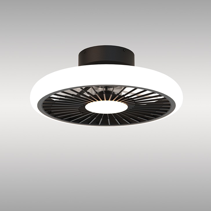 Mantra Turbo Modern Led Ceiling Fan Light Black With Remote Control