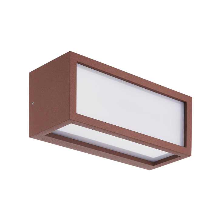 Mantra Utah Brown Rectangular Exterior Bulkhead Light Complete With Opal Lens - IP65