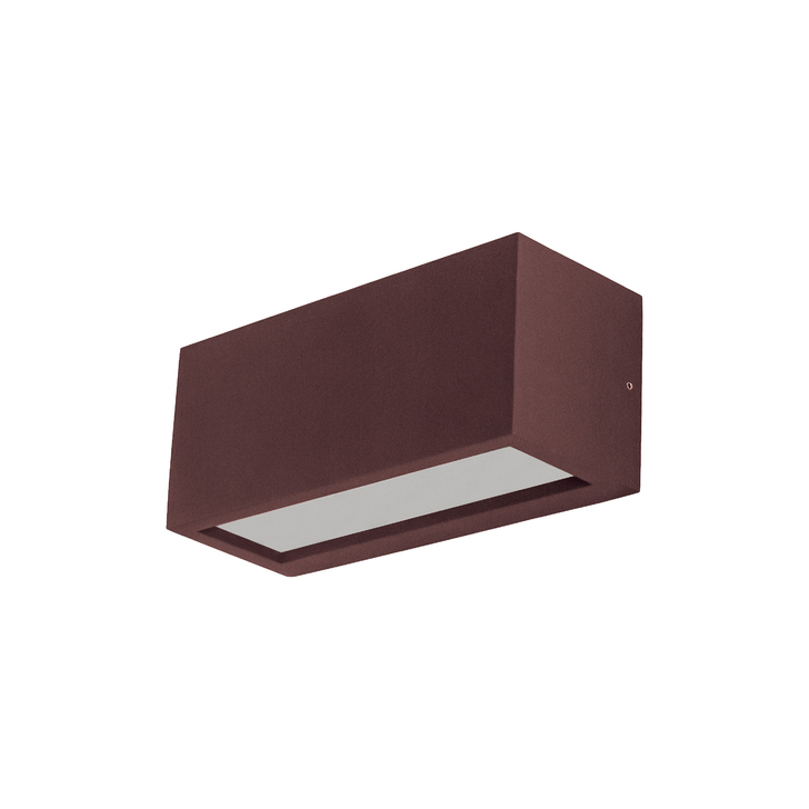 Mantra Utah Brown Rectangular Up And Down Exterior Bulkhead Light Complete With Opal Lens - IP65