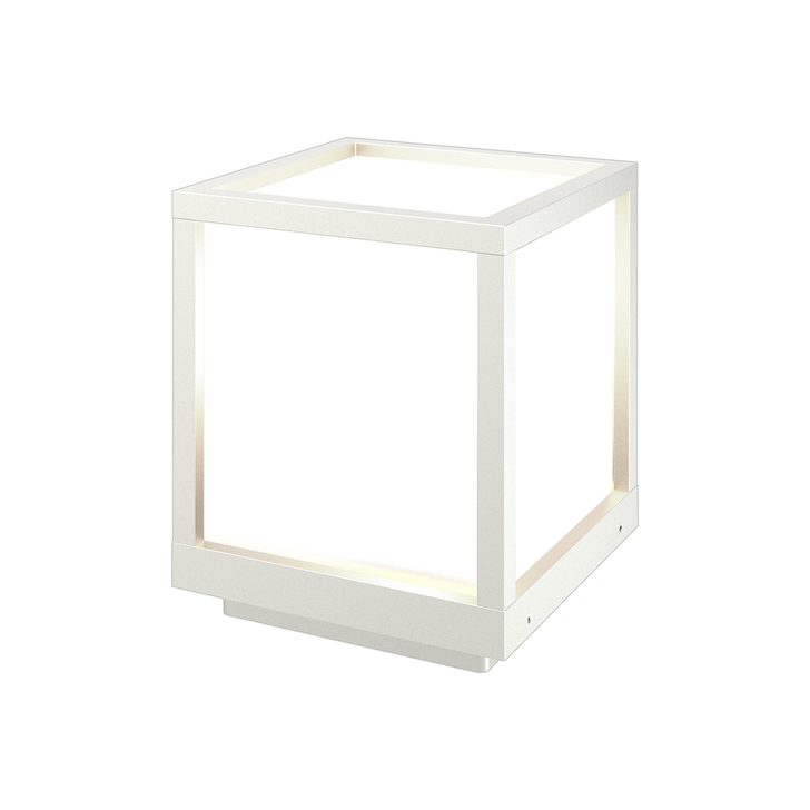 Mantra Utah Modern 1 Light White Pedestal Lamp - IP65