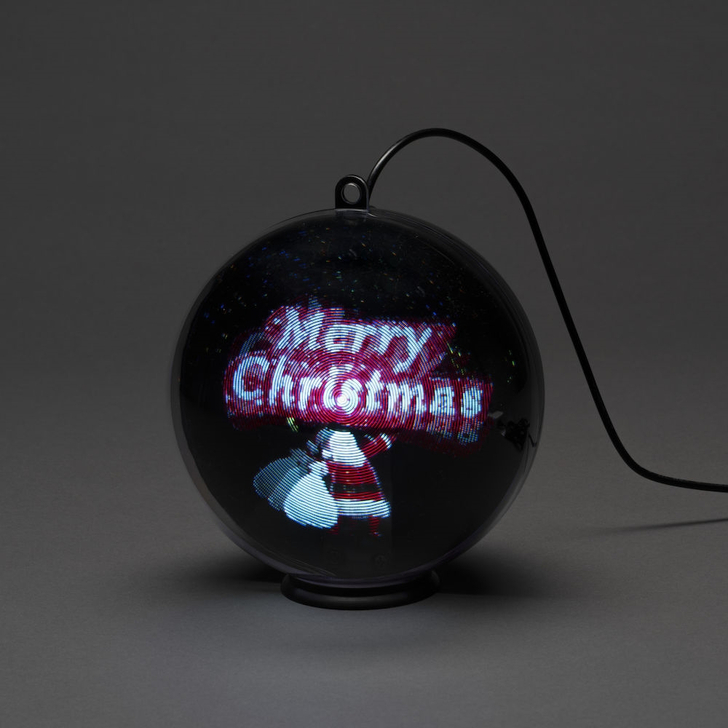 Merry Christmas Hologram Movie Large LED Globe Decoration USB