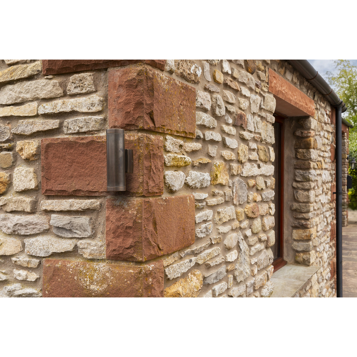 Navigator Pharos Antique Brass Up And Down Exterior Wall Light - IP64, Solid Brass, Coastal