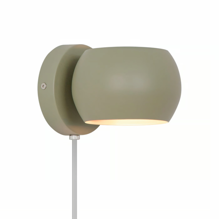 Nordlux Belir Dusty Green Up And Down Plug In Wall Light