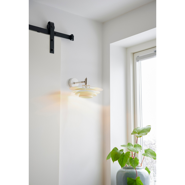 Nordlux Bretagne White/Silver Plug In Wall Light