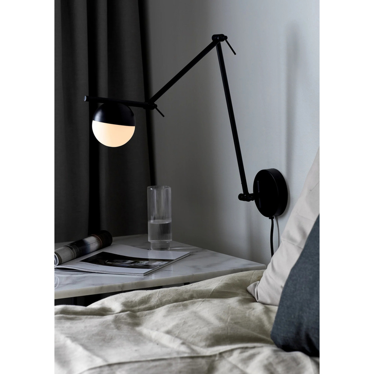 Nordlux Cortina Black Adjustable Wall Light