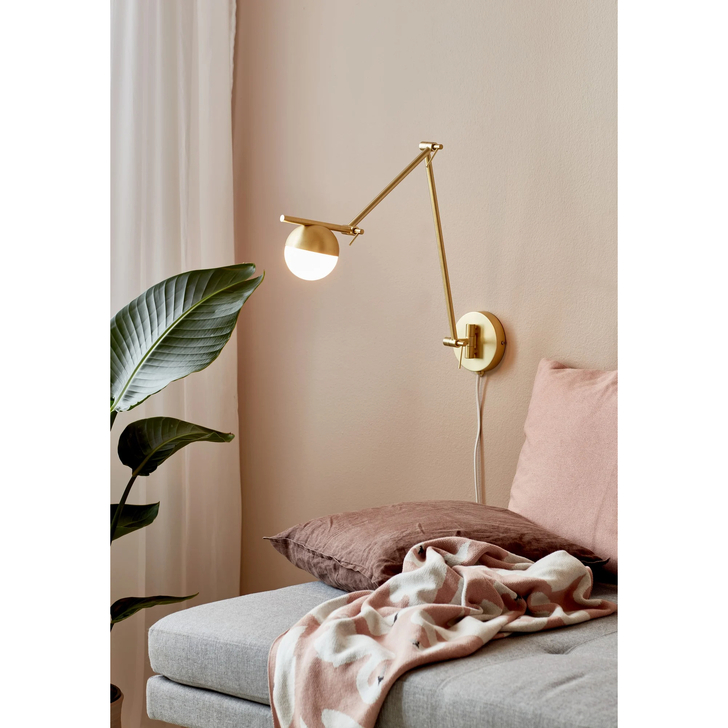 Nordlux Cortina Brass Adjustable Wall Light