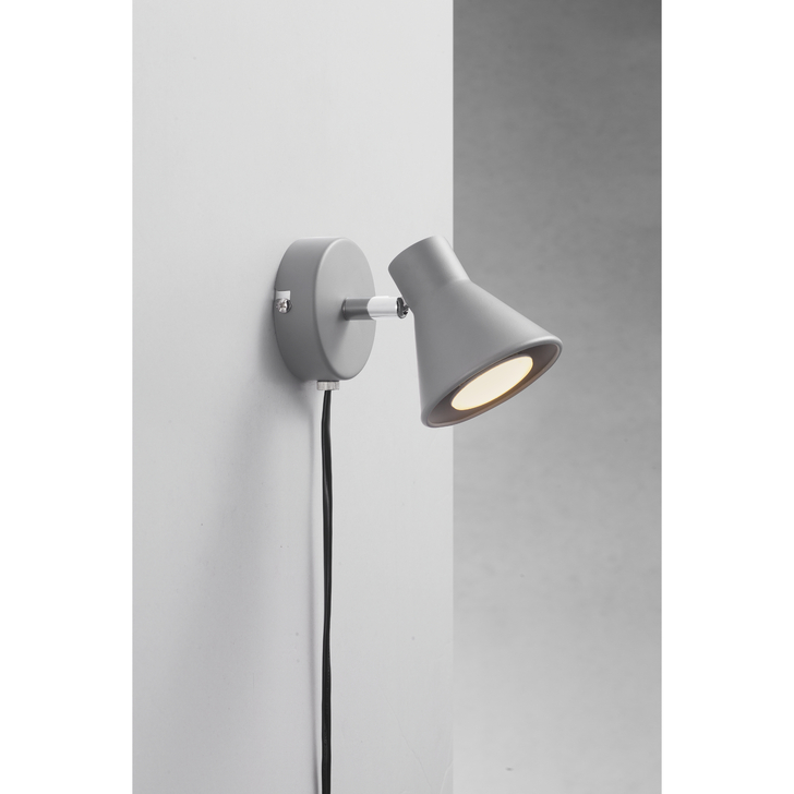 Nordlux Eik Grey Adjustable Plug In Wall Light