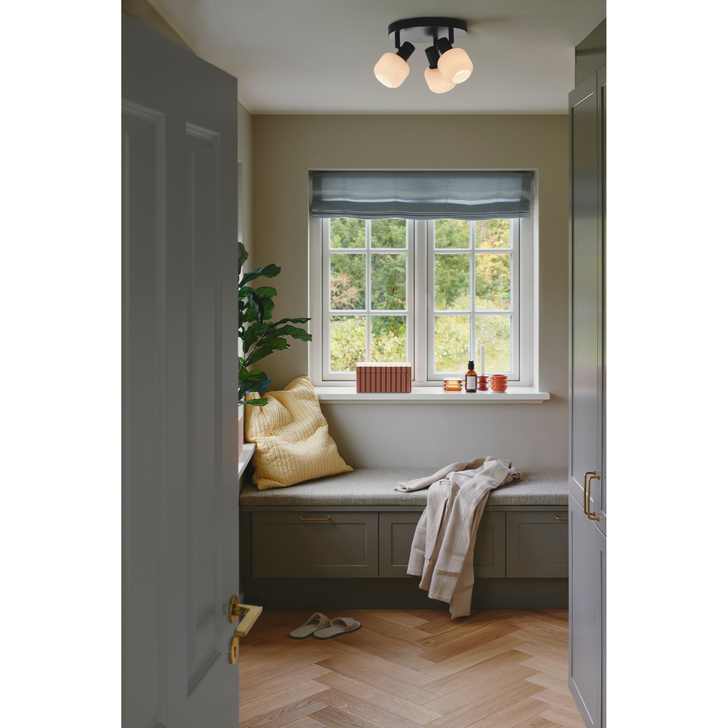 Nordlux Milford Mini 3-Rondel Ceiling Light Black