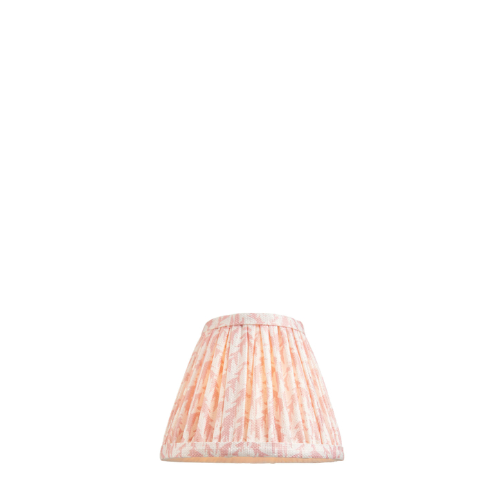 Peachy Keen Leaf Patterned 16cm Lampshade - Golf/Candle Clip