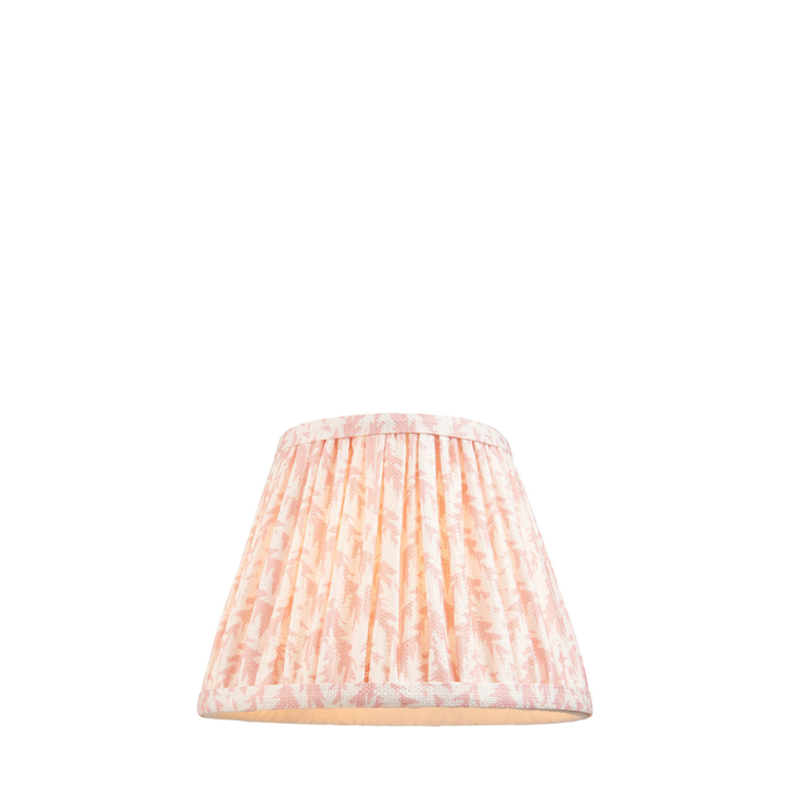 Peachy Keen Leaf Patterned 20cm Lampshade - E14/E27/B22 With Fixed Metal Gimbal