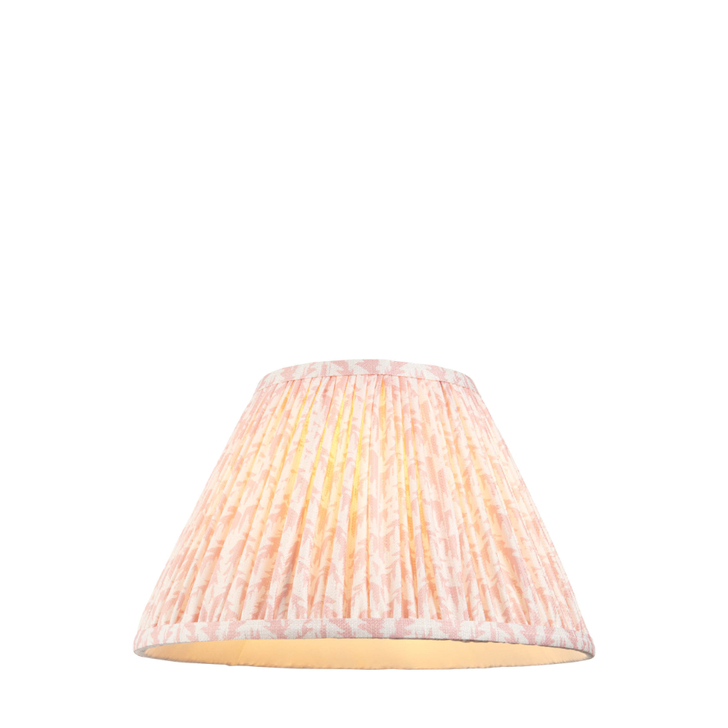 Peachy Keen Leaf Patterned 30cm Lampshade - E14/E27/B22 With Fixed Metal Gimbal