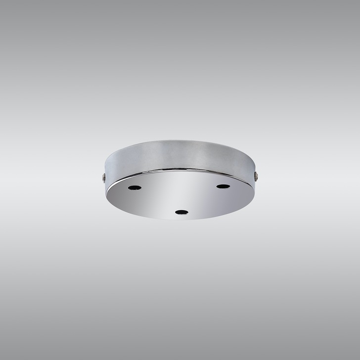 Polished Chrome 3 Hole Ceiling Plate - 12cm