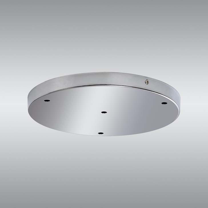 Polished Chrome 4 Hole Ceiling Plate - 28cm