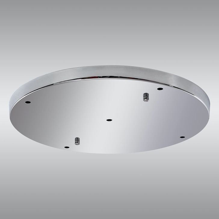 Polished Chrome 5 Hole Ceiling Plate - 40cm