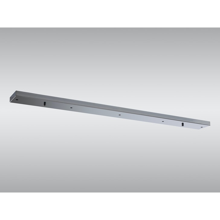 Polished Chrome Linear 5 Hole Ceiling Plate - 100 X 10cm