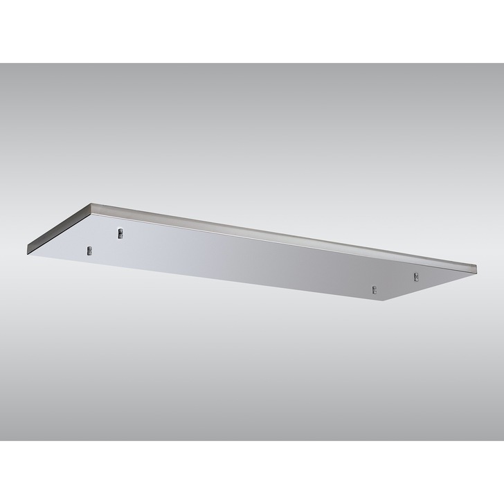 Polished Chrome No Hole Rectangular Ceiling Plate - 1100mm x 400mm