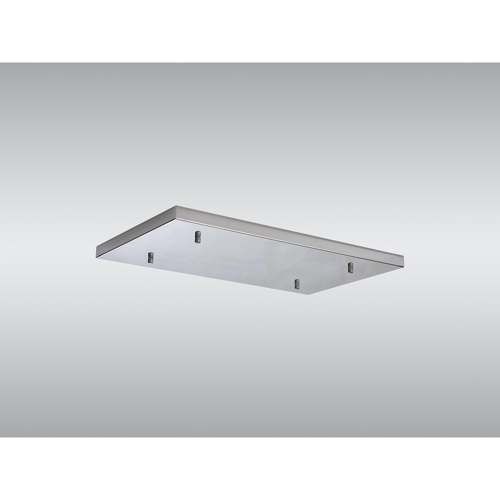 Polished Chrome No Hole Rectangular Ceiling Plate - 550mm x 320mm