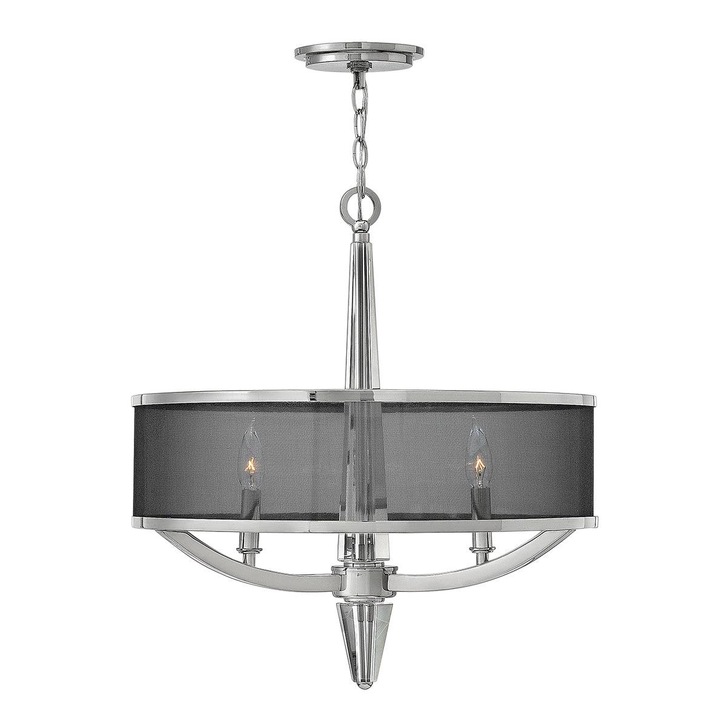 Quintiesse Ascher 3 Light Crystal Chandelier In Polished Chrome - QN-ASCHER3P