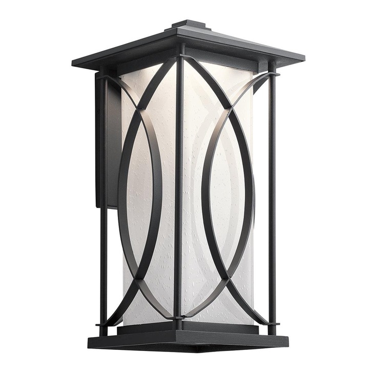 Quintiesse Ashbern 1 Light Large Exterior Wall Lantern In Textured Black IP44 - QN-ASHBERN-L