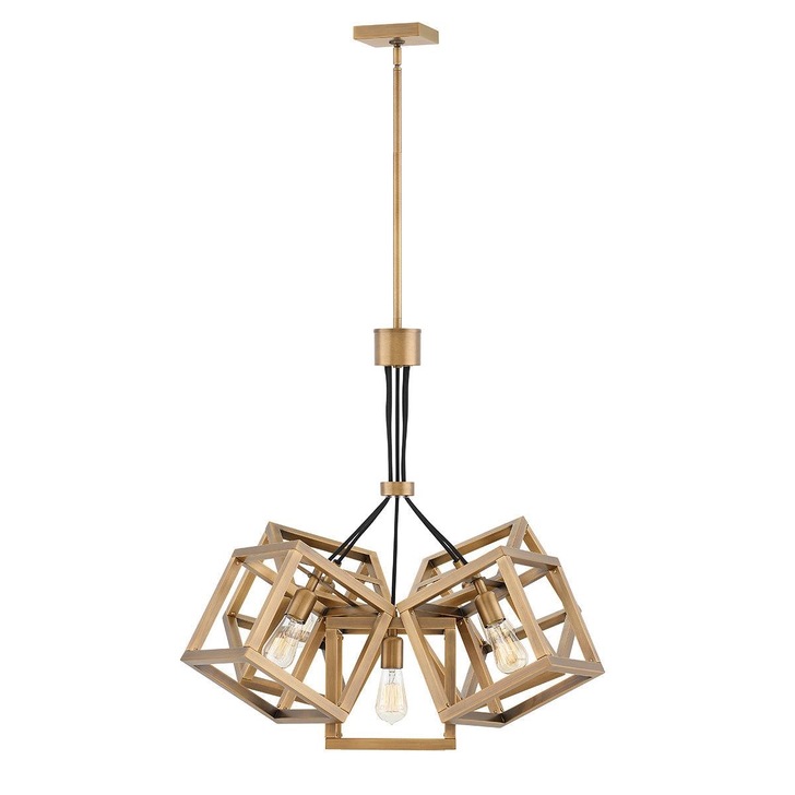 Quintiesse Ensemble 5 Light Cluster Pendant In Brushed Bronze - QN-ENSEMBLE5P-BB