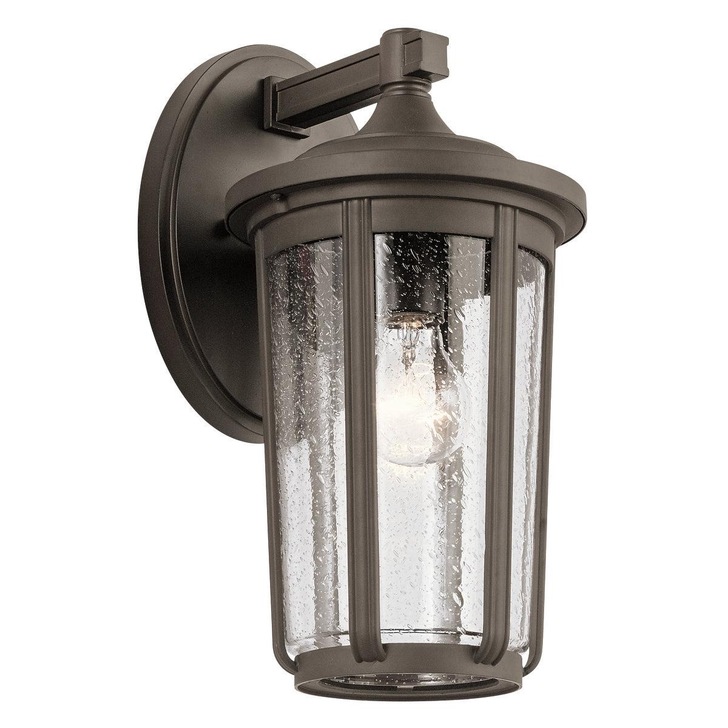 Quintiesse Fairfield 1 Light Large Outdoor Wall Lantern In Bronze Complete With Clear Seeded Glass - IP44 - QN-FAIRFIELD-L-OZ