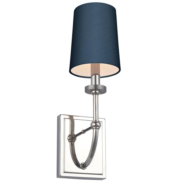 Quintiesse Felixstowe Single Bathroom Wall Light In Polished Chrome Complete With Breton Shade IP44 - QN-FELIXSTOWE1-B