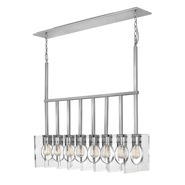 Quintiesse Ludlow 8 Light Linear Pendant - Polished Nickel - QN-LUDLOW8-PN