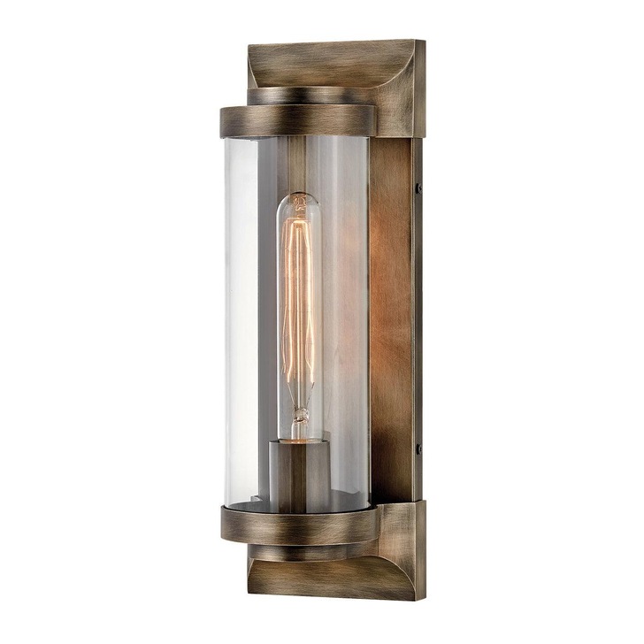 Quintiesse Pearson 1 Light Medium Outdoor Wall Lantern in Painted Burnished Bronze Complete With Clear Glass - IP44 - QN-PEARSON0N-BU