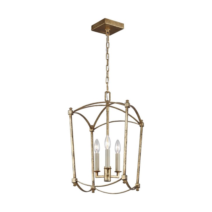 Quintiesse Thayer 3 Light Pendant In Antique Gold - QN-THAYER-3P-ADB