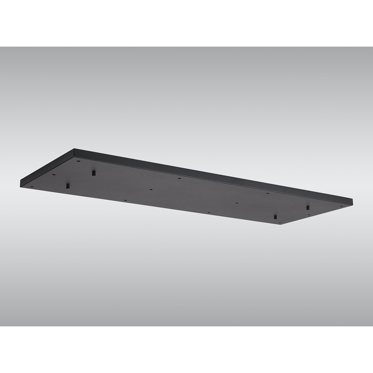 Satin Black 12 Hole Rectangular Ceiling Plate - 1100mm x 400mm