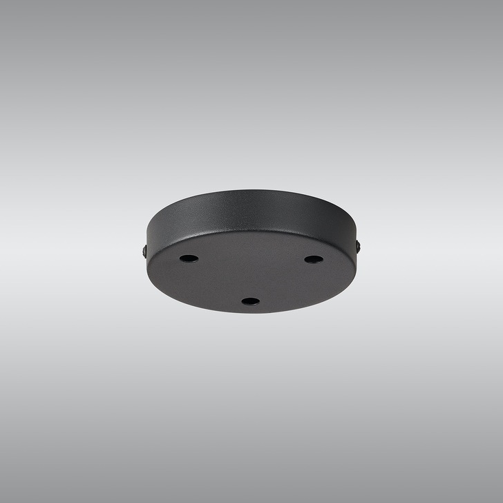 Satin Black 3 Hole Ceiling Plate - 12cm