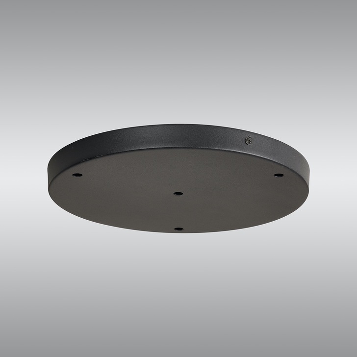 Satin Black 4 Hole Ceiling Plate - 28cm