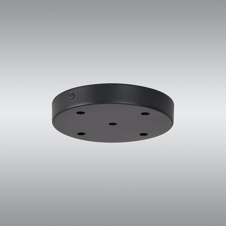 Satin Black 5 Hole Ceiling Plate - 15cm