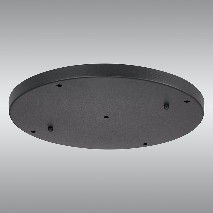 Satin Black 5 Hole Ceiling Plate - 40cm