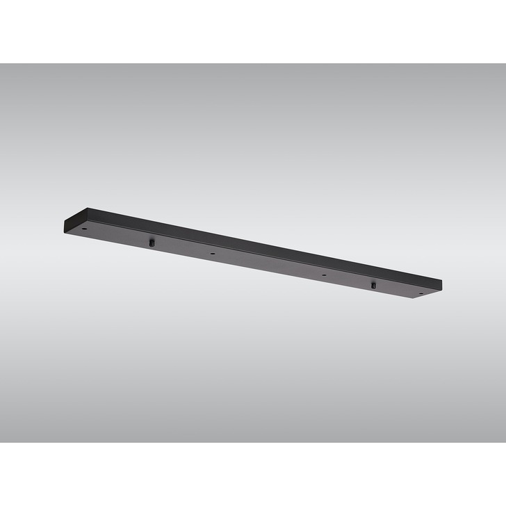 Satin Black Linear 4 Hole Ceiling Plate - 90 X 10cm