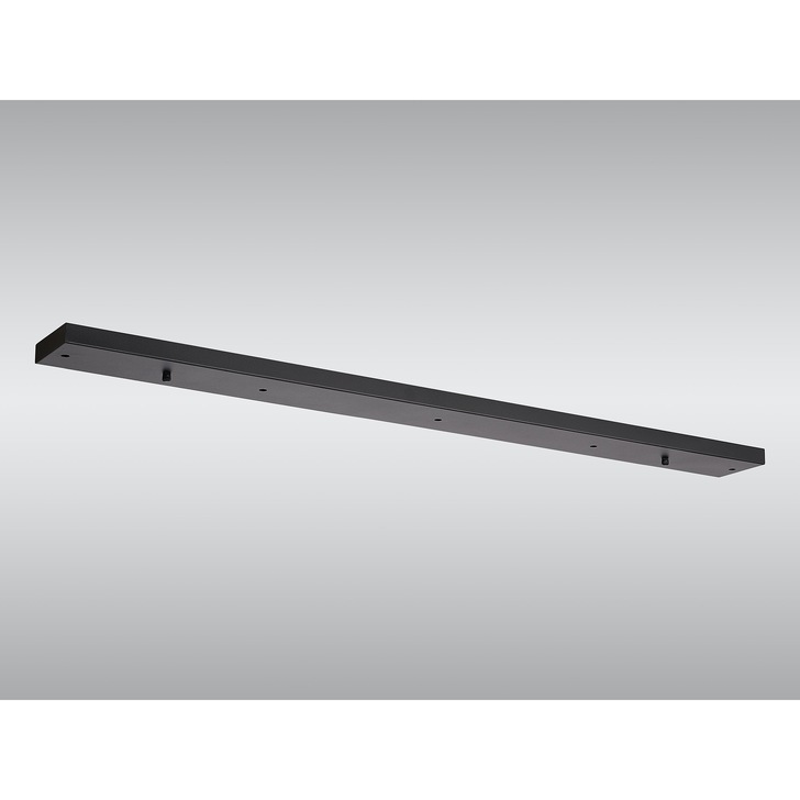 Satin Black Linear 5 Hole Ceiling Plate - 110 X 10cm