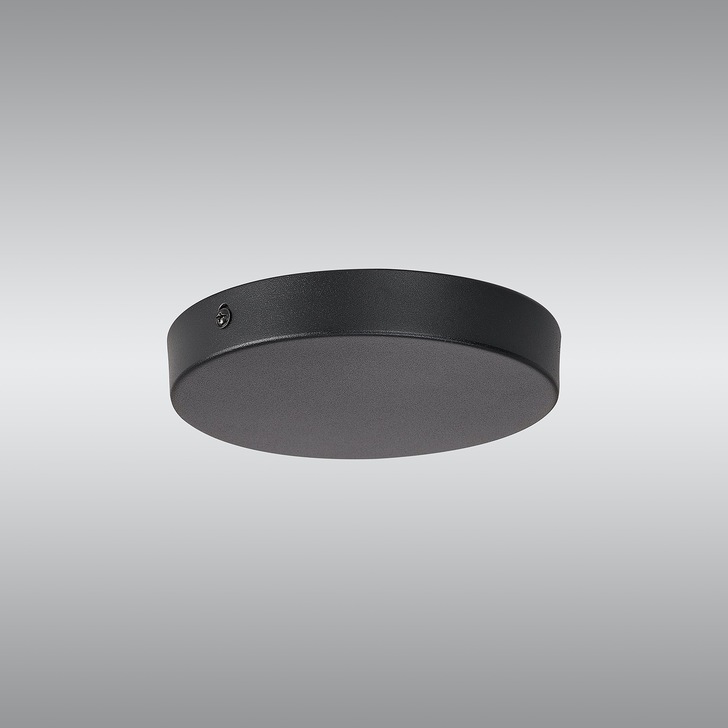 Satin Black No Hole Ceiling Plate - 15cm