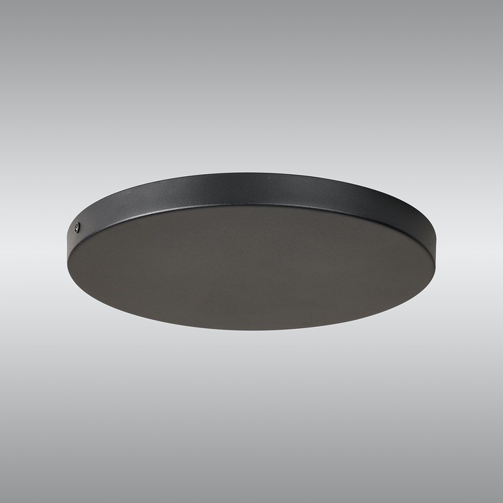 Satin Black No Hole Ceiling Plate - 28cm