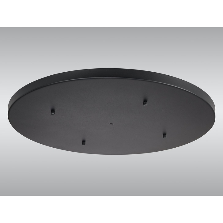 Satin Black No Hole Ceiling Plate - 60m