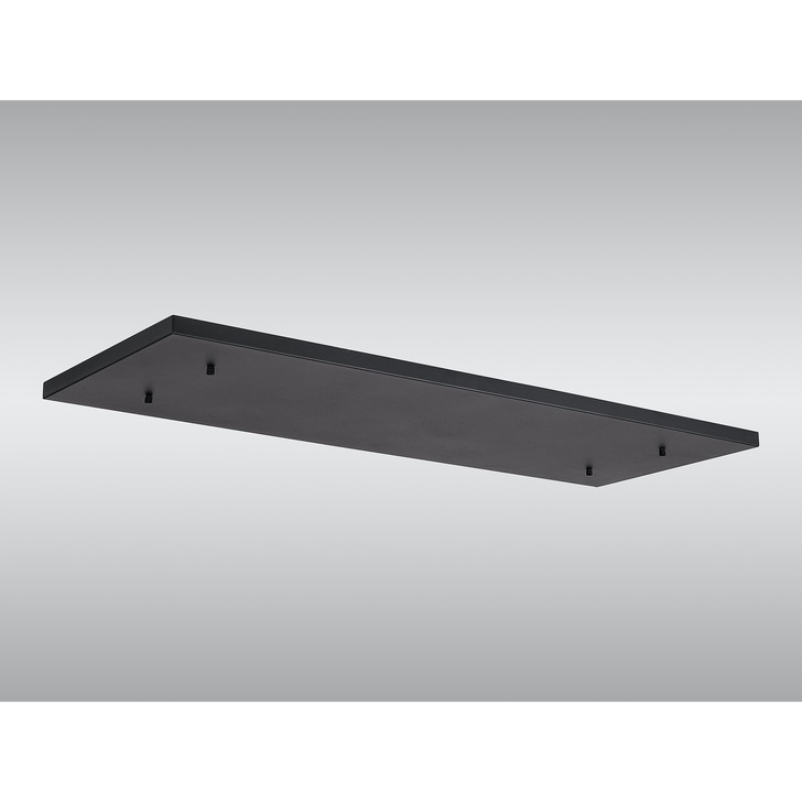 Satin Black No Hole Rectangular Ceiling Plate - 1100mm x 400mm