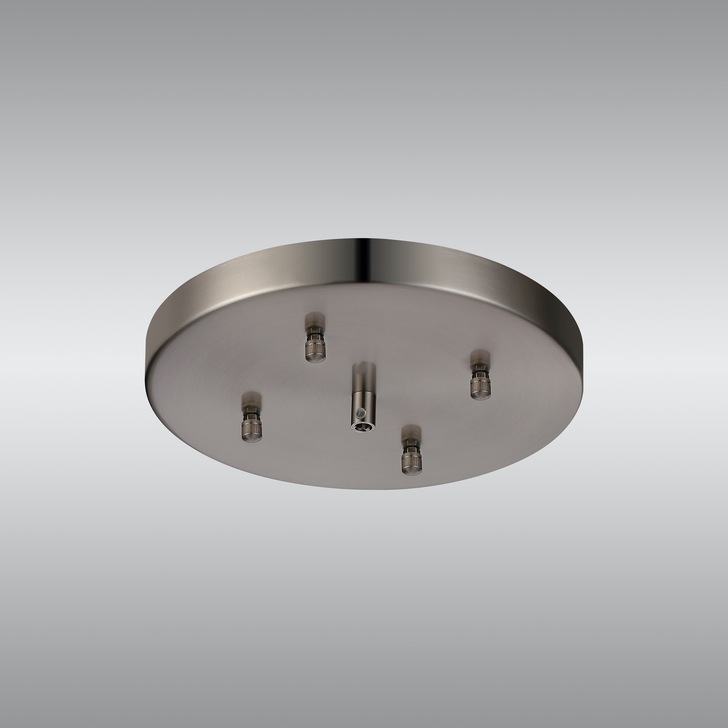 Satin Nickel No Hole Ceiling Plate - 23cm