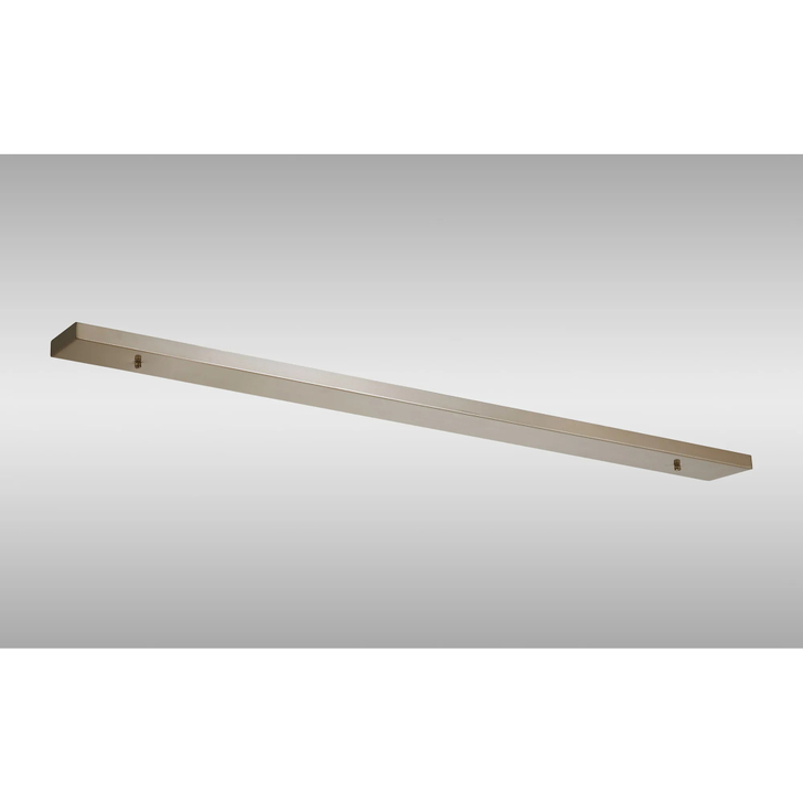 Satin Nickel No Hole Linear Bar Ceiling Plate - 1400mm x 100mm