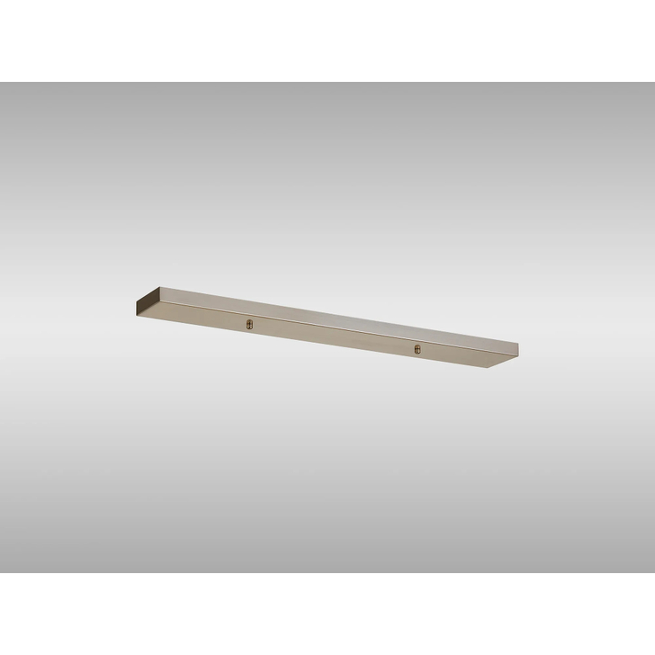 Satin Nickel No Hole Linear Bar Ceiling Plate - 700mm x 100mm