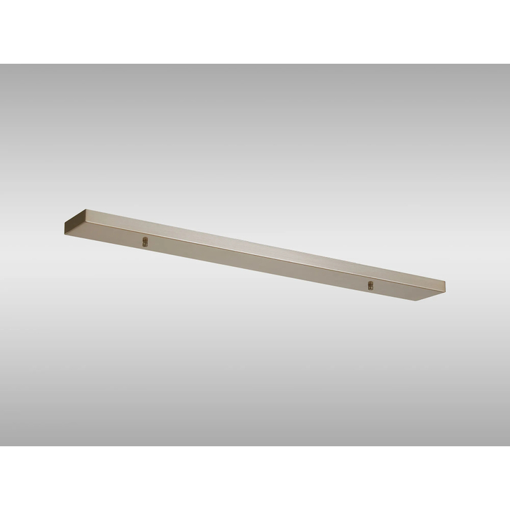 Satin Nickel No Hole Linear Bar Ceiling Plate - 900mm x 100mm