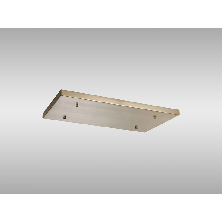 Satin Nickel No Hole Rectangular Ceiling Plate - 550mm x 320mm