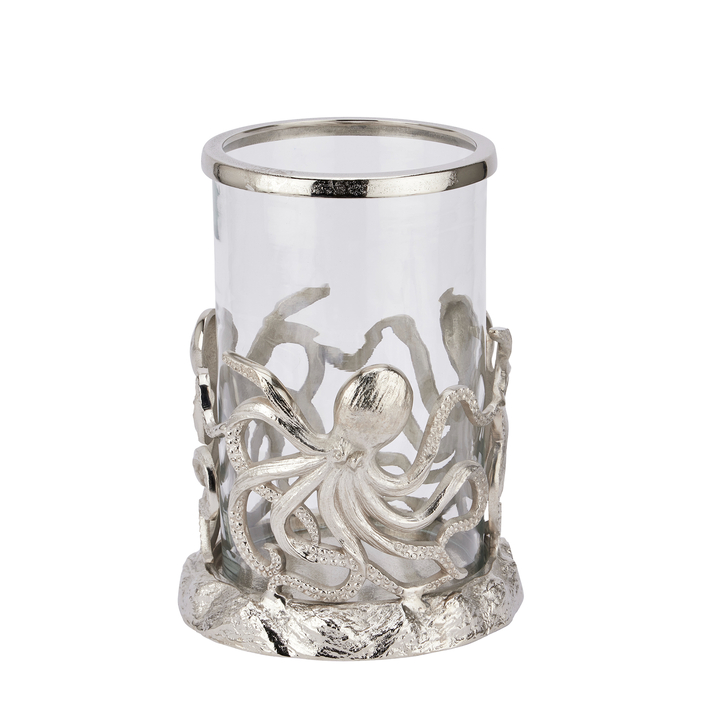 Silver Octopus Candle Holder Lantern